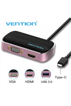 Cáp chuyển đổi Type C to HDMI / VGA/ USB Vention CGCBB